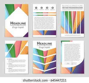 Abstract vector layout background set. For art template design, list, front page, mockup brochure theme style, banner, idea, cover, booklet, print, flyer, book, blank, card, ad, sign, sheet,, a4