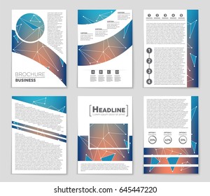 Abstract vector layout background set. For art template design, list, front page, mockup brochure theme style, banner, idea, cover, booklet, print, flyer, book, blank, card, ad, sign, sheet,, a4