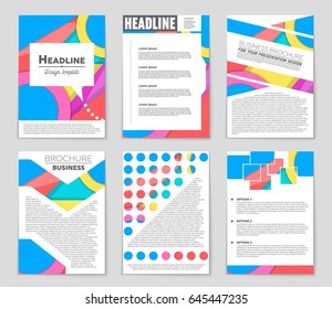 Abstract vector layout background set. For art template design, list, front page, mockup brochure theme style, banner, idea, cover, booklet, print, flyer, book, blank, card, ad, sign, sheet,, a4