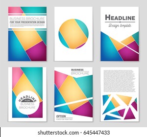 Abstract vector layout background set. For art template design, list, front page, mockup brochure theme style, banner, idea, cover, booklet, print, flyer, book, blank, card, ad, sign, sheet,, a4