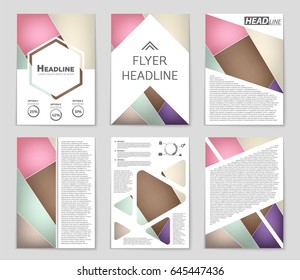 Abstract vector layout background set. For art template design, list, front page, mockup brochure theme style, banner, idea, cover, booklet, print, flyer, book, blank, card, ad, sign, sheet,, a4