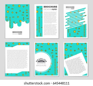 Abstract vector layout background set. For art template design, list, front page, mockup brochure theme style, banner, idea, cover, booklet, print, flyer, book, blank, card, ad, sign, sheet,, a4