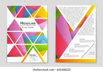 Abstract vector layout background set. For art template design, list, front page, mockup brochure theme style, banner, idea, cover, booklet, print, flyer, book, blank, card, ad, sign, sheet,, a4