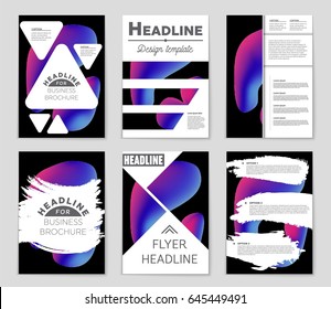 Abstract vector layout background set. For art template design, list, front page, mockup brochure theme style, banner, idea, cover, booklet, print, flyer, book, blank, card, ad, sign, sheet,, a4