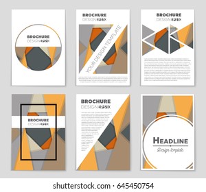 Abstract vector layout background set. For art template design, list, front page, mockup brochure theme style, banner, idea, cover, booklet, print, flyer, book, blank, card, ad, sign, sheet,, a4