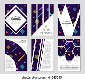 Abstract vector layout background set. For art template design, list, front page, mockup brochure theme style, banner, idea, cover, booklet, print, flyer, book, blank, card, ad, sign, sheet,, a4