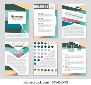 Abstract vector layout background set. For art template design, list, front page, mockup brochure theme style, banner, idea, cover, booklet, print, flyer, book, blank, card, ad, sign, sheet,, a4