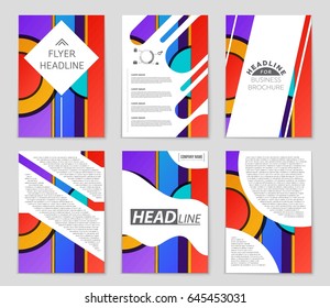Abstract vector layout background set. For art template design, list, front page, mockup brochure theme style, banner, idea, cover, booklet, print, flyer, book, blank, card, ad, sign, sheet,, a4