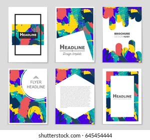 Abstract vector layout background set. For art template design, list, front page, mockup brochure theme style, banner, idea, cover, booklet, print, flyer, book, blank, card, ad, sign, sheet,, a4