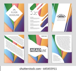 Abstract vector layout background set. For art template design, list, front page, mockup brochure theme style, banner, idea, cover, booklet, print, flyer, book, blank, card, ad, sign, sheet,, a4