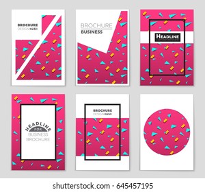 Abstract vector layout background set. For art template design, list, front page, mockup brochure theme style, banner, idea, cover, booklet, print, flyer, book, blank, card, ad, sign, sheet,, a4