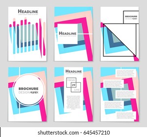 Abstract vector layout background set. For art template design, list, front page, mockup brochure theme style, banner, idea, cover, booklet, print, flyer, book, blank, card, ad, sign, sheet,, a4