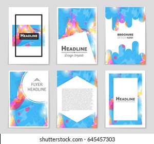 Abstract vector layout background set. For art template design, list, front page, mockup brochure theme style, banner, idea, cover, booklet, print, flyer, book, blank, card, ad, sign, sheet,, a4