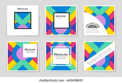 Abstract vector layout background set. For art template design, list, front page, mockup brochure theme style, banner, idea, cover, booklet, print, flyer, book, blank, card, ad, sign, sheet,, a4