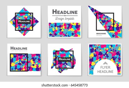Abstract vector layout background set. For art template design, list, page, mockup brochure theme style, banner, idea, cover, booklet, print, flyer, book, blank, card, ad, sign, sheet,, a4