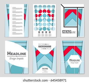 Abstract vector layout background set. For art template design, list, front page, mockup brochure theme style, banner, idea, cover, booklet, print, flyer, book, blank, card, ad, sign, sheet,, a4