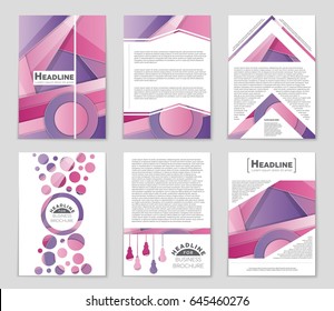 Abstract vector layout background set. For art template design, list, front page, mockup brochure theme style, banner, idea, cover, booklet, print, flyer, book, blank, card, ad, sign, sheet,, a4