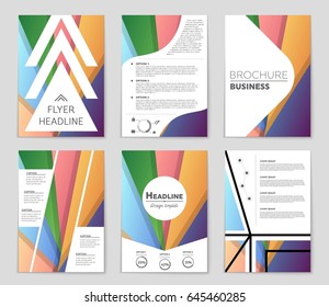 Abstract vector layout background set. For art template design, list, front page, mockup brochure theme style, banner, idea, cover, booklet, print, flyer, book, blank, card, ad, sign, sheet,, a4