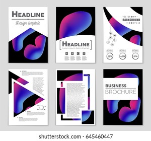 Abstract vector layout background set. For art template design, list, front page, mockup brochure theme style, banner, idea, cover, booklet, print, flyer, book, blank, card, ad, sign, sheet,, a4