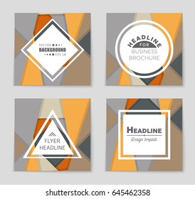 Abstract vector layout background set. For art template design, list, front page, mockup brochure theme style, banner, idea, cover, booklet, print, flyer, book, blank, card, ad, sign, sheet,, a4