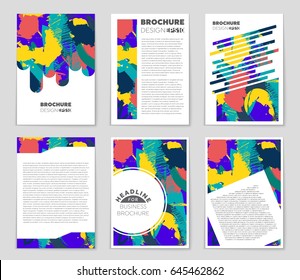 Abstract vector layout background set. For art template design, list, front page, mockup brochure theme style, banner, idea, cover, booklet, print, flyer, book, blank, card, ad, sign, sheet,, a4