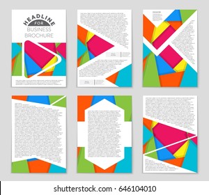 Abstract vector layout background set. For art template design, list, front page, mockup brochure theme style, banner, idea, cover, booklet, print, flyer, book, blank, card, ad, sign, sheet,, a4