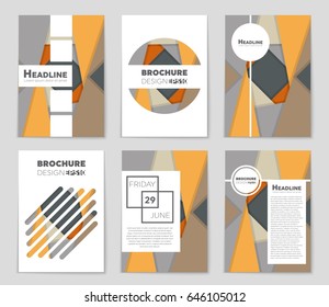 Abstract vector layout background set. For art template design, list, front page, mockup brochure theme style, banner, idea, cover, booklet, print, flyer, book, blank, card, ad, sign, sheet,, a4