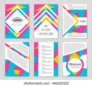 Abstract vector layout background set. For art template design, list, front page, mockup brochure theme style, banner, idea, cover, booklet, print, flyer, book, blank, card, ad, sign, sheet,, a4