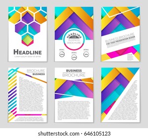 Abstract vector layout background set. For art template design, list, front page, mockup brochure theme style, banner, idea, cover, booklet, print, flyer, book, blank, card, ad, sign, sheet,, a4