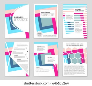 Abstract vector layout background set. For art template design, list, front page, mockup brochure theme style, banner, idea, cover, booklet, print, flyer, book, blank, card, ad, sign, sheet,, a4