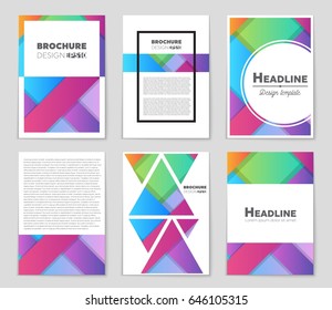 Abstract vector layout background set. For art template design, list, front page, mockup brochure theme style, banner, idea, cover, booklet, print, flyer, book, blank, card, ad, sign, sheet,, a4
