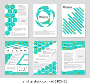 Abstract vector layout background set. For art template design, list, front page, mockup brochure theme style, banner, idea, cover, booklet, print, flyer, book, blank, card, ad, sign, sheet,, a4