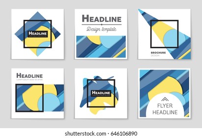 Abstract vector layout background set. For art template design, list, front page, mockup brochure theme style, banner, idea, cover, booklet, print, flyer, book, blank, card, ad, sign, sheet,, a4