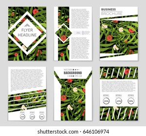 Abstract vector layout background set. For art template design, list, front page, mockup brochure theme style, banner, idea, cover, booklet, print, flyer, book, blank, card, ad, sign, sheet,, a4