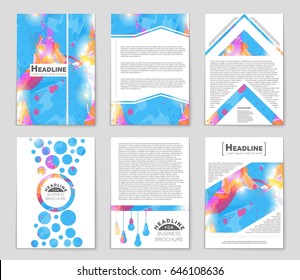 Abstract vector layout background set. For art template design, list, front page, mockup brochure theme style, banner, idea, cover, booklet, print, flyer, book, blank, card, ad, sign, sheet,, a4