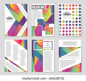 Abstract vector layout background set. For art template design, list, front page, mockup brochure theme style, banner, idea, cover, booklet, print, flyer, book, blank, card, ad, sign, sheet,, a4