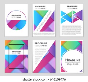 Abstract vector layout background set. For art template design, list, front page, mockup brochure theme style, banner, idea, cover, booklet, print, flyer, book, blank, card, ad, sign, sheet,, a4