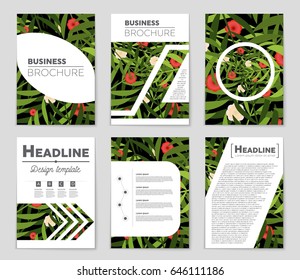 Abstract vector layout background set. For art template design, list, front page, mockup brochure theme style, banner, idea, cover, booklet, print, flyer, book, blank, card, ad, sign, sheet,, a4