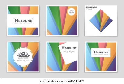 Abstract vector layout background set. For art template design, list, front page, mockup brochure theme style, banner, idea, cover, booklet, print, flyer, book, blank, card, ad, sign, sheet,, a4