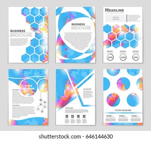 Abstract vector layout background set. For art template design, list, front page, mockup brochure theme style, banner, idea, cover, booklet, print, flyer, book, blank, card, ad, sign, sheet,, a4