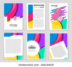 Abstract vector layout background set. For art template design, list, front page, mockup brochure theme style, banner, idea, cover, booklet, print, flyer, book, blank, card, ad, sign, sheet,, a4