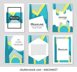 Abstract vector layout background set. For art template design, list, front page, mockup brochure theme style, banner, idea, cover, booklet, print, flyer, book, blank, card, ad, sign, sheet,, a4