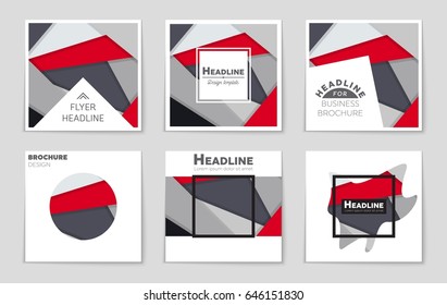 Abstract vector layout background set. For art template design, list, front page, mockup brochure theme style, banner, idea, cover, booklet, print, flyer, book, blank, card, ad, sign, sheet,, a4