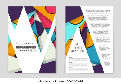 Abstract vector layout background set. For art template design, list, front page, mockup brochure theme style, banner, idea, cover, booklet, print, flyer, book, blank, card, ad, sign, sheet,, a4