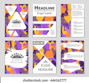Abstract vector layout background set. For art template design, list, front page, mockup brochure theme style, banner, idea, cover, booklet, print, flyer, book, blank, card, ad, sign, sheet,, a4.