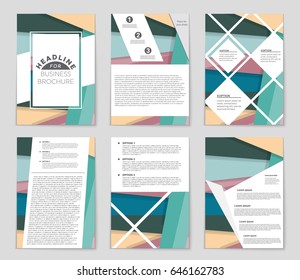 Abstract vector layout background set. For art template design, list, front page, mockup brochure theme style, banner, idea, cover, booklet, print, flyer, book, blank, card, ad, sign, sheet,, a4