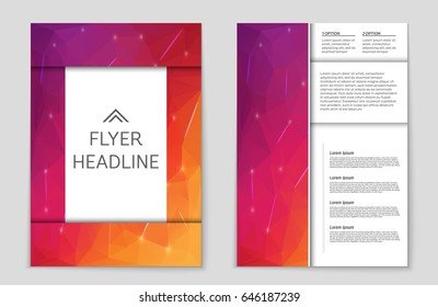 Abstract vector layout background set. For art template design, list, page, mockup brochure theme style, banner, idea, cover, booklet, print, flyer, book, blank, card, ad, sign, sheet,, a4.