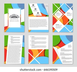 Abstract vector layout background set. For art template design, list, front page, mockup brochure theme style, banner, idea, cover, booklet, print, flyer, book, blank, card, ad, sign, sheet,, a4