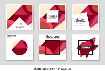Abstract vector layout background set. For art template design, list, front page, mockup brochure theme style, banner, idea, cover, booklet, print, flyer, book, blank, card, ad, sign, sheet,, a4