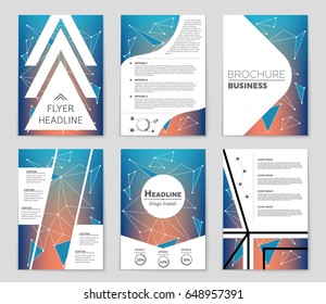 Abstract vector layout background set. For art template design, list, front page, mockup brochure theme style, banner, idea, cover, booklet, print, flyer, book, blank, card, ad, sign, sheet,, a4